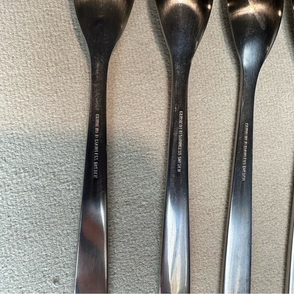 GENSE 18-8 FOCUS STAINLESS ICED TEA SPOON MID CENTURY MODERN - Picture 7 of 9